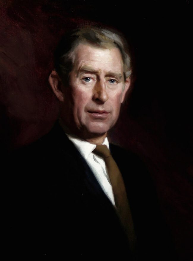 HM The King, oil on canvas, 24 x 20 in.