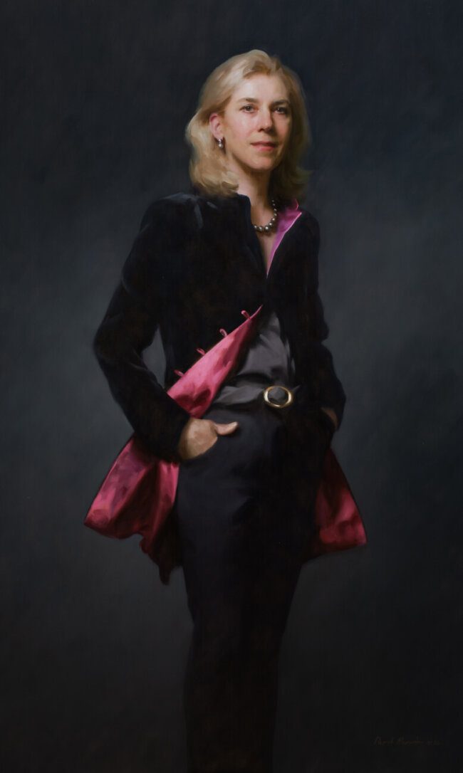 Christine Sasse, oil on canvas, 60 x 37 in