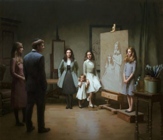 The Levinsons, oil on canvas, 62 x 53 in.